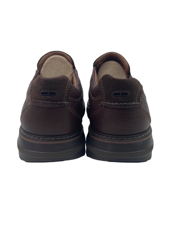 Clarks Brown Mahogany Leather Slip On Comfort Loafers Mens Size 10.5W main image 8